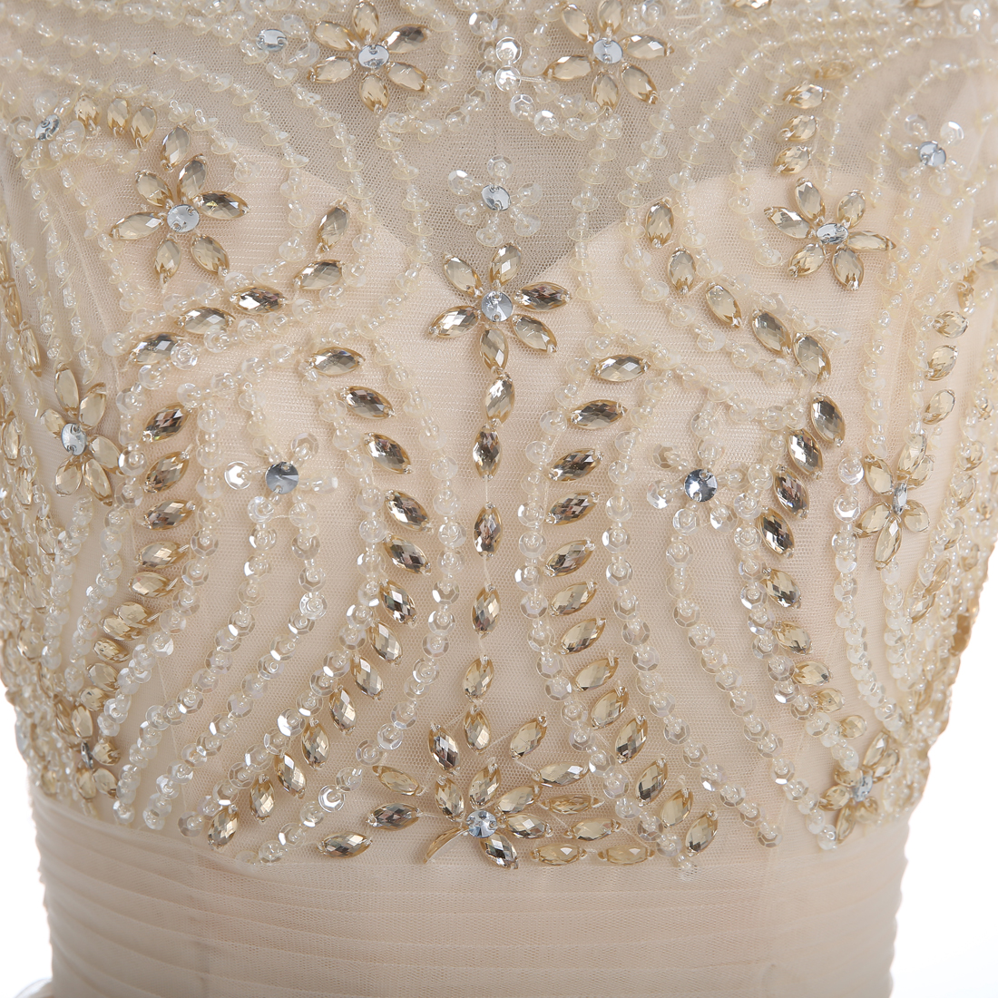 Sleeveless A-line Chiffon Cocktail Dress With Jewel Neckline And Beaded ...